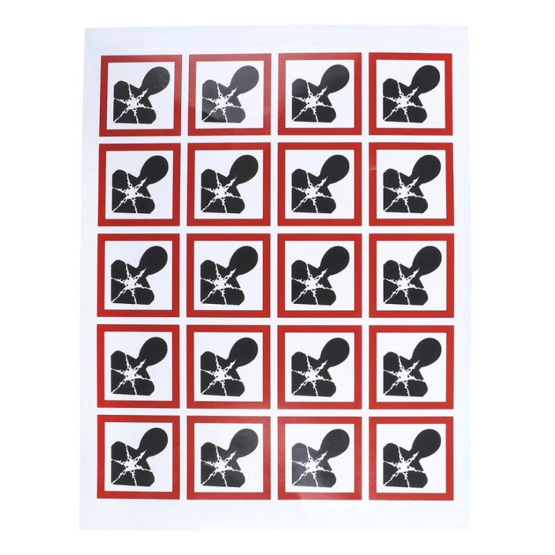 Signs & Labels Red, White, Black Gloss Polymeric Vinyl Safety Label Flammable Text 40 mm x 40 mm 818-7736