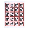 Signs & Labels Red, White, Black Gloss Polymeric Vinyl Safety Label Flammable Text 40 mm x 40 mm 818-7736
