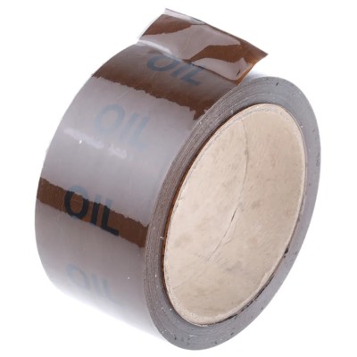 RS PRO Brown Vinyl Polypropylene Pipe Marking Tape with Pre-printed Oil Text, Width 50mm x Length 33m 711-441