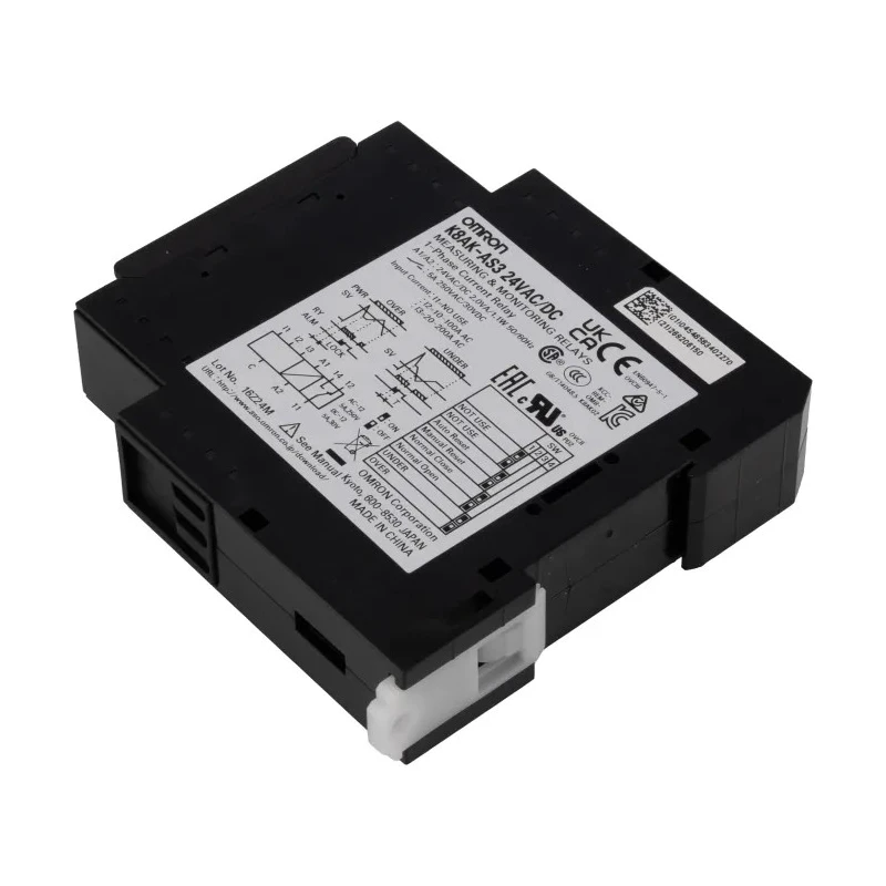 Omron Single-Phase Monitoring Relay, SPDT, DIN Rail Mount, 10A to 200A, 24 V AC/DC K8AK-AS3 24VAC/DC