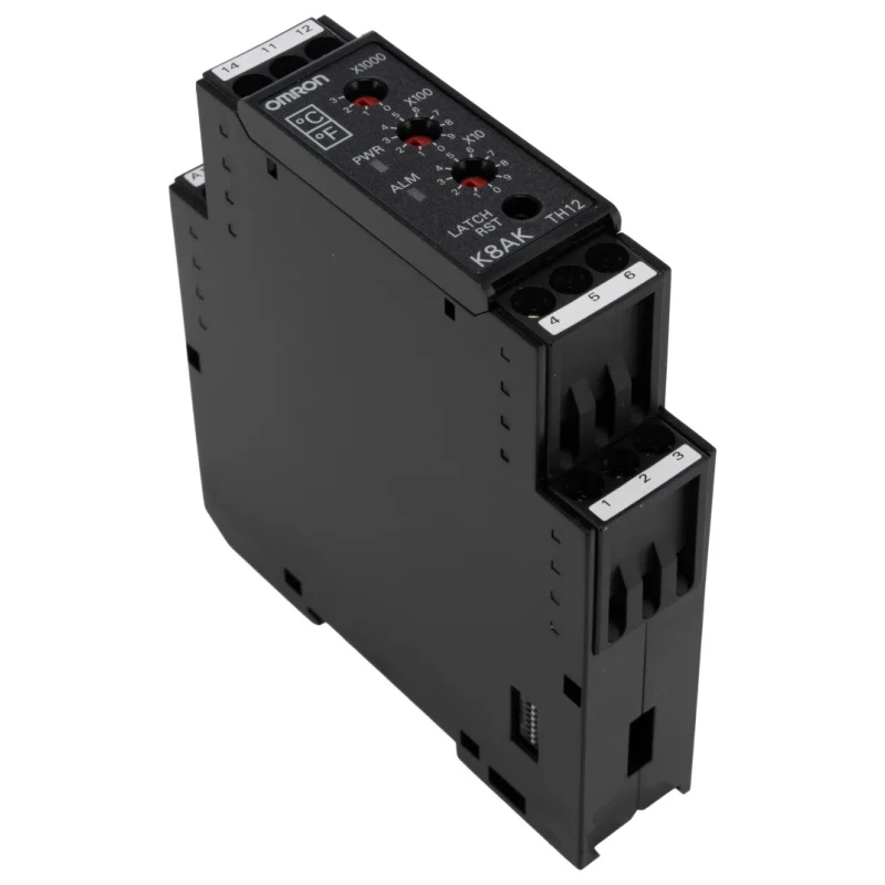 Omron Monitoring Relay 1 Phase SPDT DIN Rail Temperature Monitoring 0°C to 1800°C 24 V dc 100-240 V ac K8AK-TH12S 100-240VAC