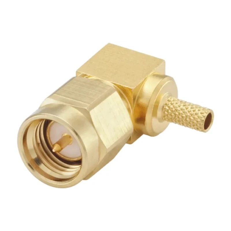 Rosenberger SMA Series Coaxial Connector Cable Male SMA, 50 Ω, Right Angle Body Crimp 32S207-303L5