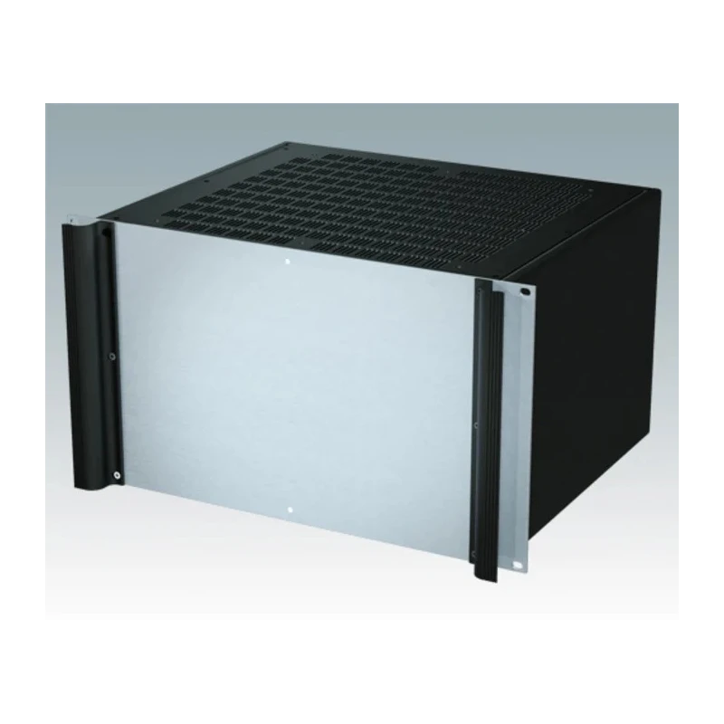 METCASE 6 U 19 in Rack Mount Case Combimet Ventilated Aluminium Black 365mm x 482.6mm x 262.6mm M6219669