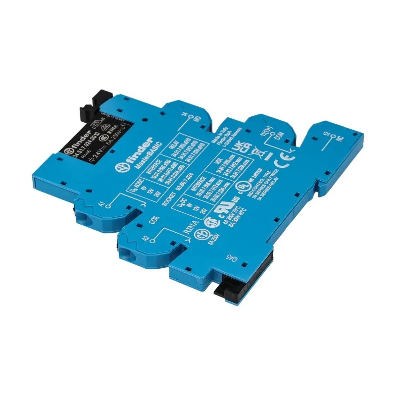 Finder Electromechanical Interface Relay DIN Rail Mount 24V AC/DC Coil SPDT Contact 11mA Coil Current 39.01.0.024.0060