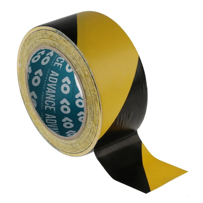 Advance Tapes Yellow, Black Polyvinyl Chloride 33 m Hazard Tape 0.14 mm Thickness AT8