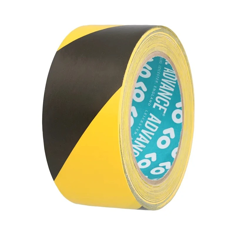 Advance Tapes Yellow, Black Polyvinyl Chloride 33 m Hazard Tape 0.14 mm Thickness AT8