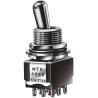 KNITTER-SWITCH Toggle Switch Panel Mount On-On 3PDT Solder Terminal 30 V dc 250 V ac MTG 306 D