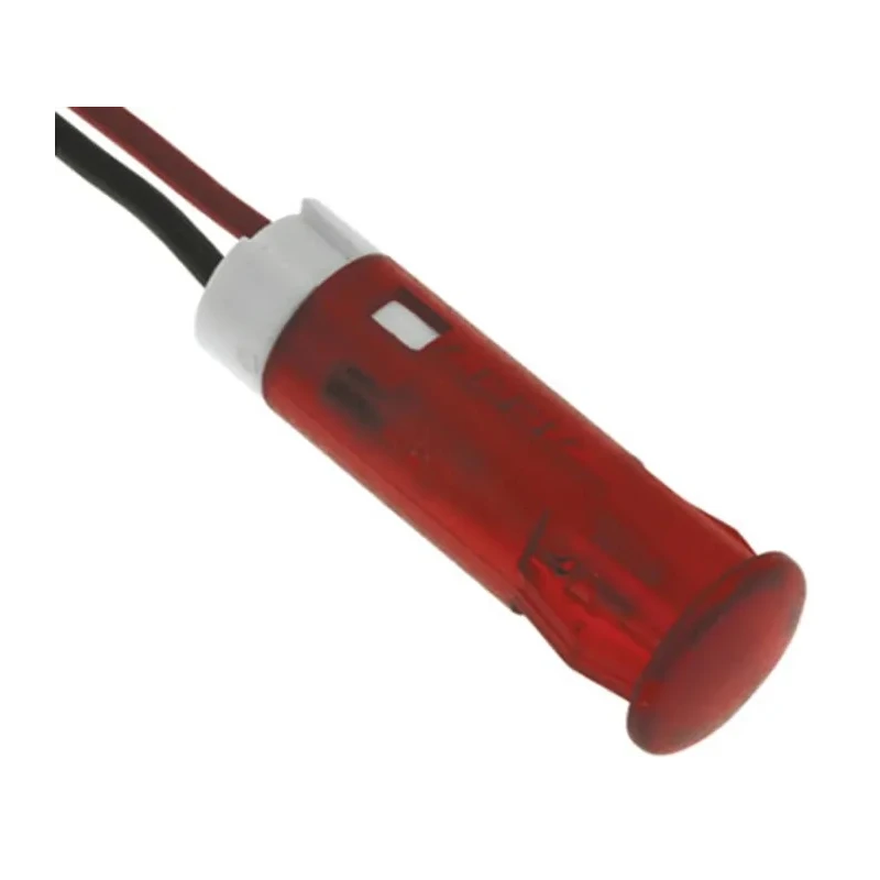 APEM Red Panel Mount Indicator 12V DC 20mA Lead Wire Termination QS63KKR12