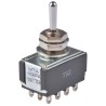 KNITTER-SWITCH Toggle Switch Panel Mount On-On-On 4PDT Solder Terminal 250 V ac MTA 406 PA