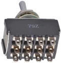 KNITTER-SWITCH Toggle Switch Panel Mount On-On-On 4PDT Solder Terminal 250 V ac MTA 406 PA