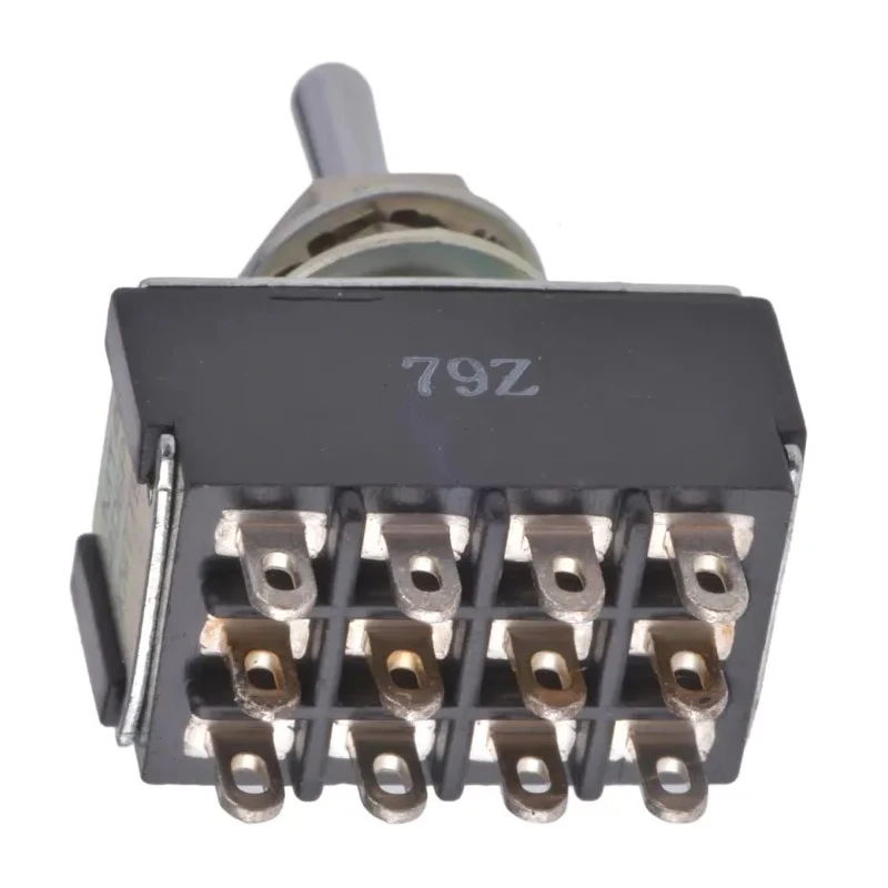 KNITTER-SWITCH Toggle Switch Panel Mount On-On-On 4PDT Solder Terminal 250 V ac MTA 406 PA