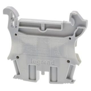 Legrand Viking3 Series DIN Rail Terminal Block Grey 4mm² 1-Level Screw 0 371 61