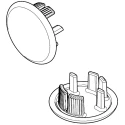 Bosch Rexroth Grey Round Tube Plug 45 x 45L Profile Strut Profile, N10 Groove 3842548129