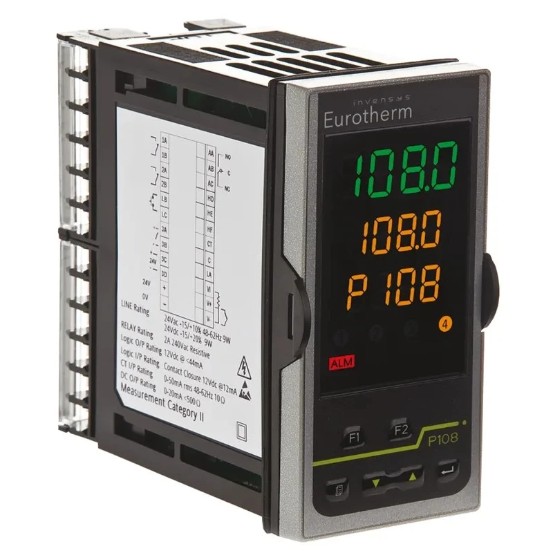 Eurotherm Piccolo P108 Panel PID Temperature Controller 2 Input, 2 Output Relay 264V ac On-Off P108/CC/VH/LRC/R