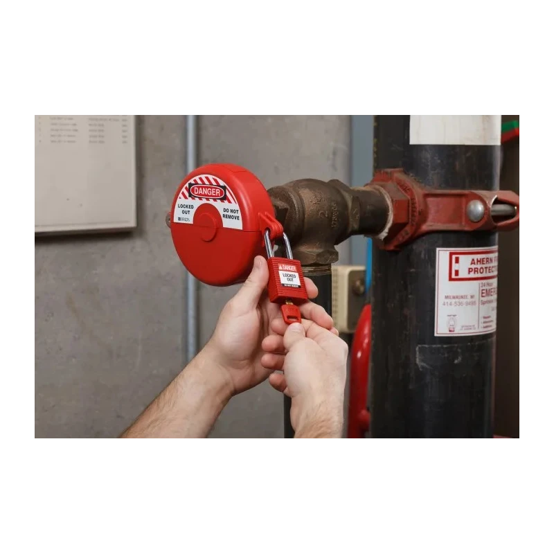 Brady Valve Lockout Gate Valve Lockout Polypropylene Shackle Diameter 9.53mm GATE VALVE LOCKOUTS GVLO 2.5-5 RED