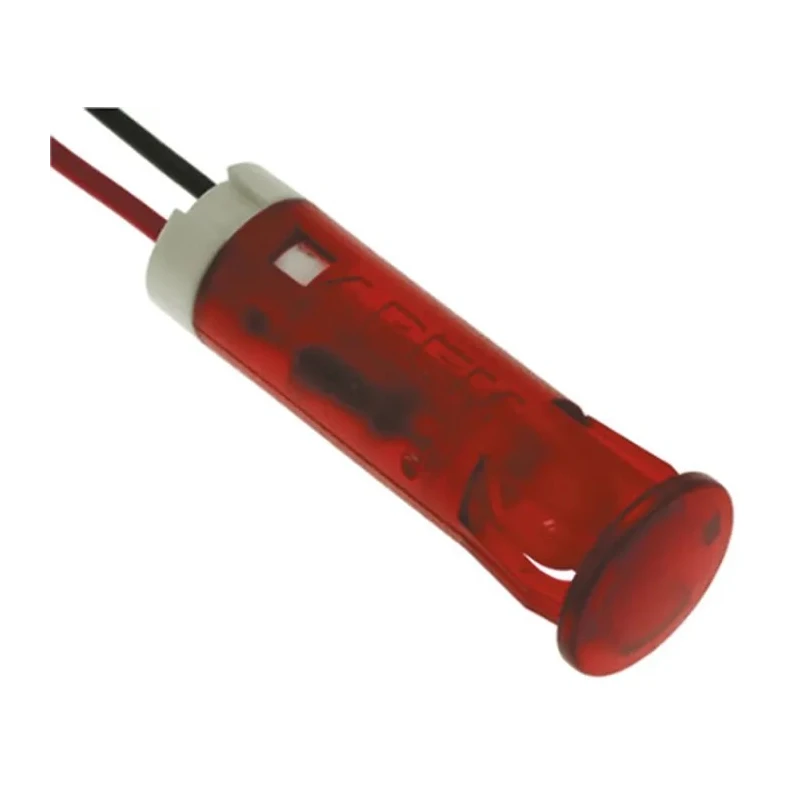 APEM QS Series Red Panel Mount Indicator 12V dc 20mA Lead Wire Termination QS83KKR12