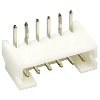 JST PH Series Right Angle Through Hole PCB Header 6 Contact 2 mm Pitch 1 Row Shrouded S6B-PH-K-S(LF)(SN)