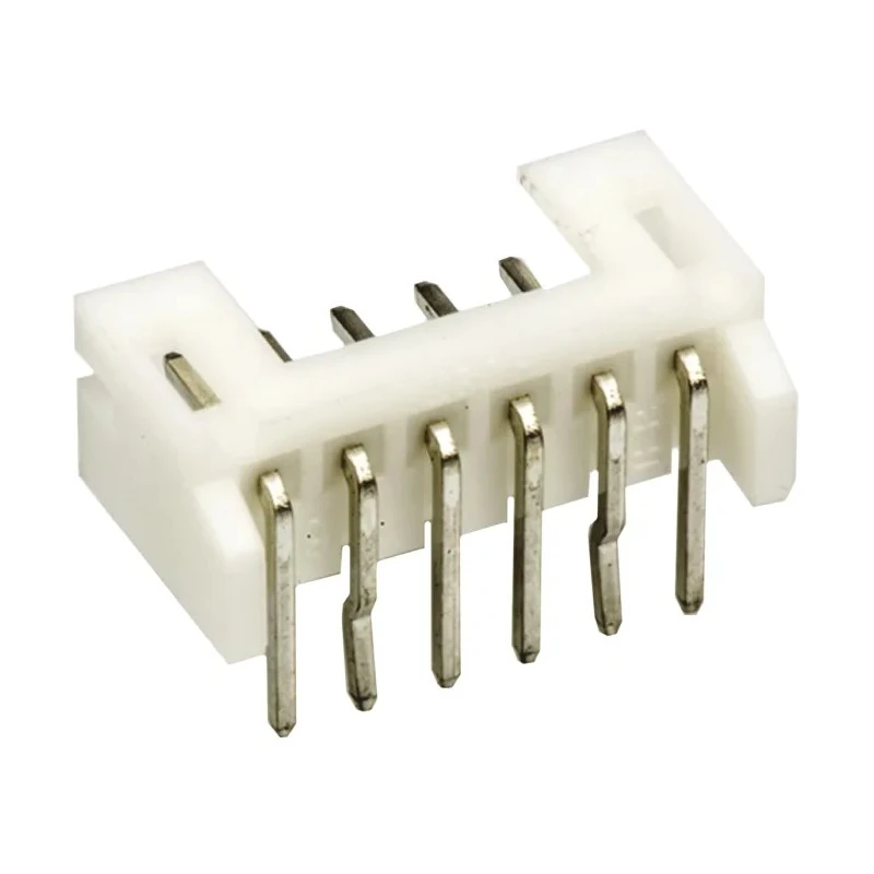 JST PH Series Right Angle Through Hole PCB Header 6 Contact 2 mm Pitch 1 Row Shrouded S6B-PH-K-S(LF)(SN)