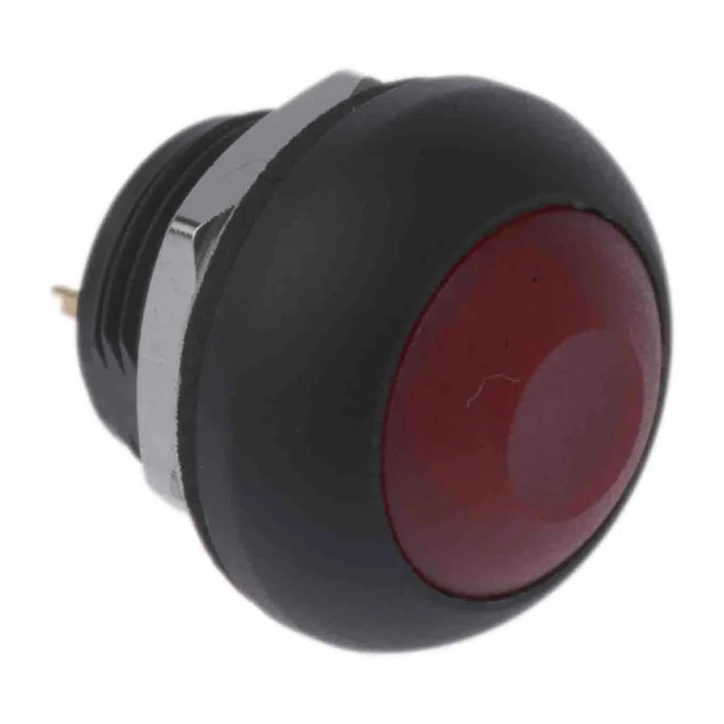 RS PRO Miniature Momentary Push Button Switch, PCB Mount, 13.6 mm Cutout, Red LED, SPST, IP67, 50 V dc, 32 V ac 8207599P