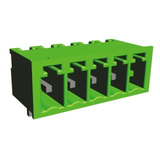 TE Connectivity Pluggable Terminal Block 5-Contact 3.5 mm Pitch 300V AC 11A Polymer Housing 284512-5