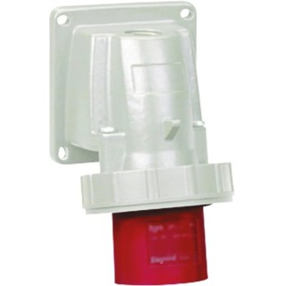 Legrand Red Wall Mount Industrial Power Connector 16A 415V IP66 IP67 3P+PE P17 Tempra Pro 0 568 07