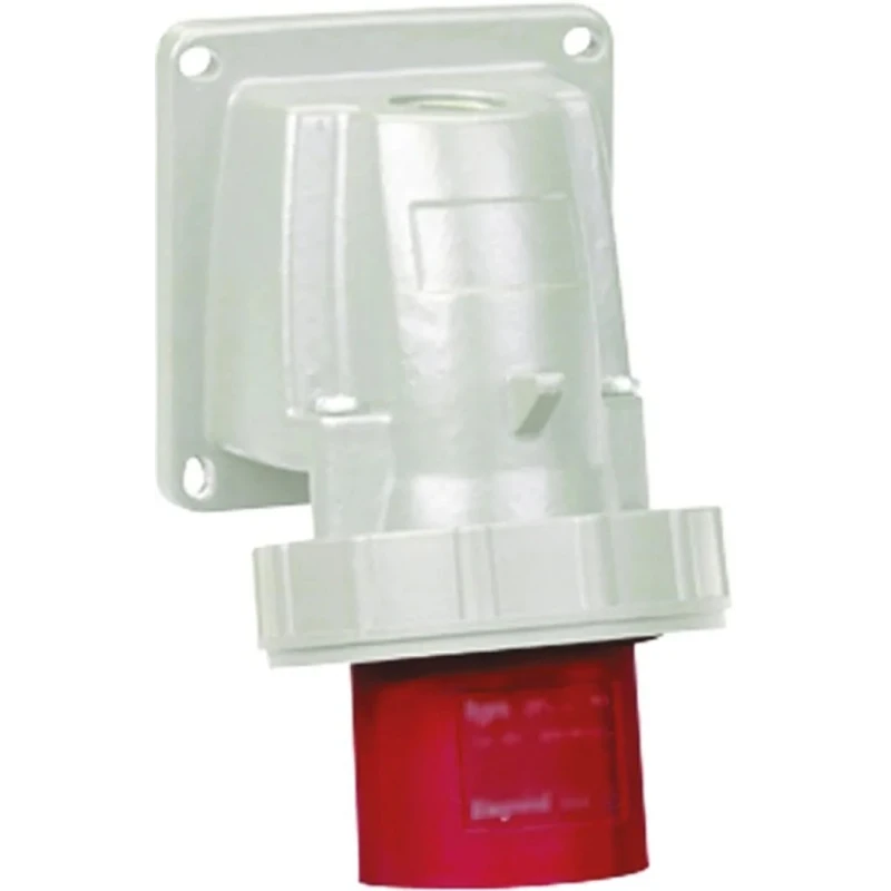 Legrand Red Wall Mount Industrial Power Connector 16A 415V IP66 IP67 3P+PE P17 Tempra Pro 0 568 07