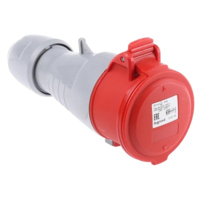 Legrand Industrial Power Connector Rated At 16A 415V IP44 Red Cable Mount P17 Tempra Pro 