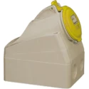 Legrand Wall Mount Industrial Power Connector Yellow, 16A, 110V, IP44, Polyamide 6, P17 Tempra Pro IP44