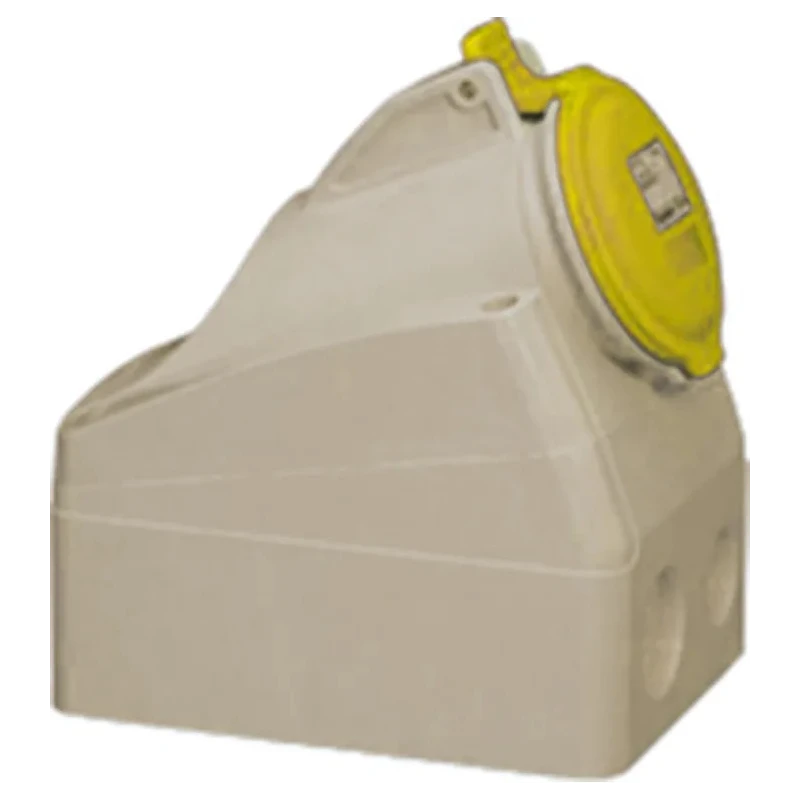 Legrand Wall Mount Industrial Power Connector Yellow, 16A, 110V, IP44, Polyamide 6, P17 Tempra Pro IP44