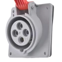 Legrand P17 Tempra Pro Panel Mount Industrial Power Connector 16A 415V IP44 Red 