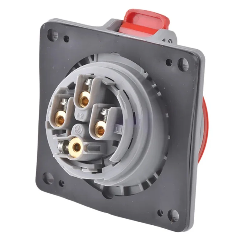 Legrand P17 Tempra Pro Panel Mount Industrial Power Connector 16A 415V IP44 Red 