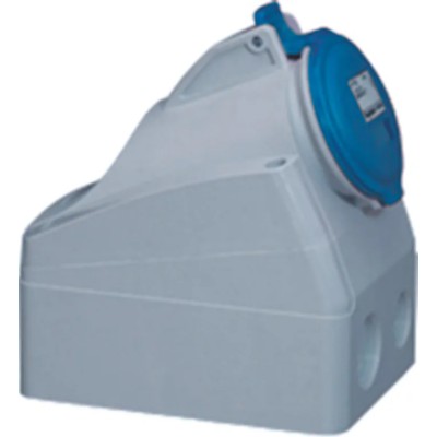 Legrand Industrial Power Connector 32A 230V IP44 Blue Wall Mount Screw Terminal 3P+PE P17 Tempra Pro 