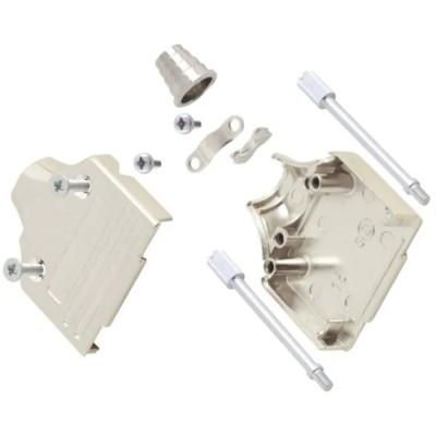 MH Connectors Zinc Straight D-Sub Backshell 15 Way Strain Relief MHEE-15-K