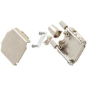 MH Connectors MHDPPK-M-25-K MHDPPK-T/M Series ABS Straight Silver D-Sub Backshell 25 Way, Nickel Plated