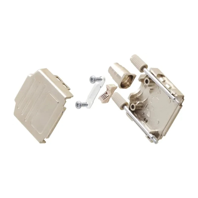MH Connectors MHDPPK-M-25-K MHDPPK-T/M Series ABS Straight Silver D-Sub Backshell 25 Way, Nickel Plated