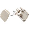 MH Connectors MHDPPK-M-25-K MHDPPK-T/M Series ABS Straight Silver D-Sub Backshell 25 Way, Nickel Plated
