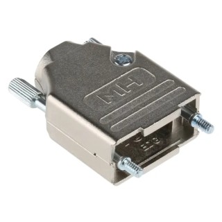 MH Connectors Zinc Nickel Plated Straight D-Sub Backshell 9 Way Strain Relief MHDTZK9-RA-K