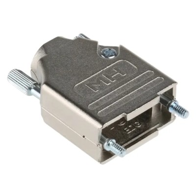 MH Connectors Zinc Nickel Plated Straight D-Sub Backshell 9 Way Strain Relief MHDTZK9-RA-K