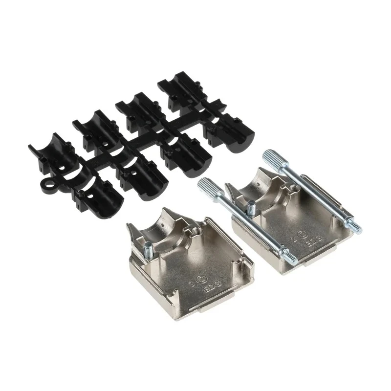 MH Connectors Zinc Nickel Plated Straight D-Sub Backshell 9 Way Strain Relief MHDTZK9-RA-K
