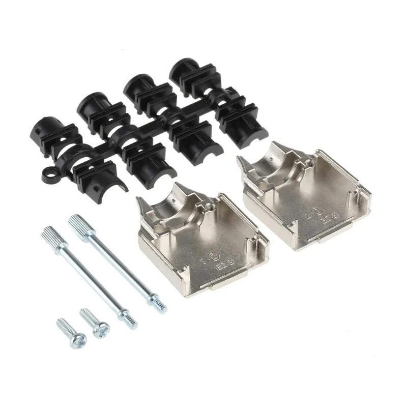 MH Connectors Zinc Nickel Plated Straight D-Sub Backshell 9 Way Strain Relief MHDTZK9-RA-K