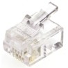MH Connectors MHRJ Series RJ14 Male Plug Connector Cable Unshielded Straight 1 Port 4, 6 Way RJ14