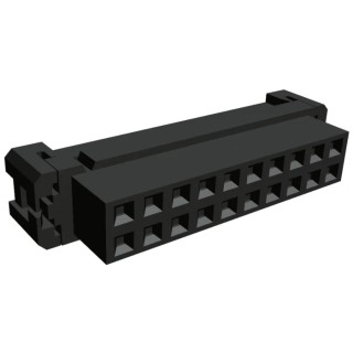 TE Connectivity 20-Way Shrouded IDC Connector Female for Cable, 2 Row, AMP-LATCH Series 1-111626-9