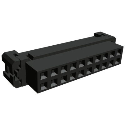 TE Connectivity 20-Way Shrouded IDC Connector Female for Cable, 2 Row, AMP-LATCH Series 1-111626-9