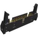 TE Connectivity AMP-LATCH Series Straight Through Hole PCB Header, 30 Contacts, 2.54 mm Pitch, 2 Row, Shrouded 5499206-7