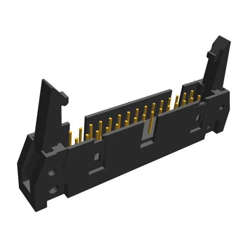 TE Connectivity AMP-LATCH Series Straight Through Hole PCB Header, 30 Contacts, 2.54 mm Pitch, 2 Row, Shrouded 5499206-7