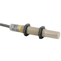Omron Threaded Barrel Capacitive Proximity Sensor M12 x 1, 4mm Detection Range, PNP Output, 200mA, 30V DC, 220V AC E2K-X4MF1