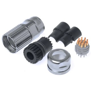 Phoenix Contact Industrial Circular Connector Cable Mount, 12 Contacts, Male Plug, M23, IP67, Solder Termination 1619709