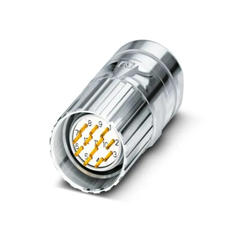 Phoenix Contact Industrial Circular Connector Cable Mount, 12 Contacts, Male Plug, M23, IP67, Solder Termination 1619709