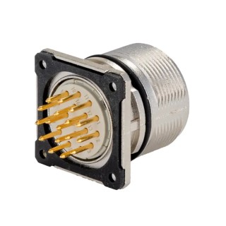 Phoenix Contact Industrial Circular Connector, 17 Contacts, Front Mount, M23 Size, Plug, Male, IP67, 48V AC, 8A 1619960