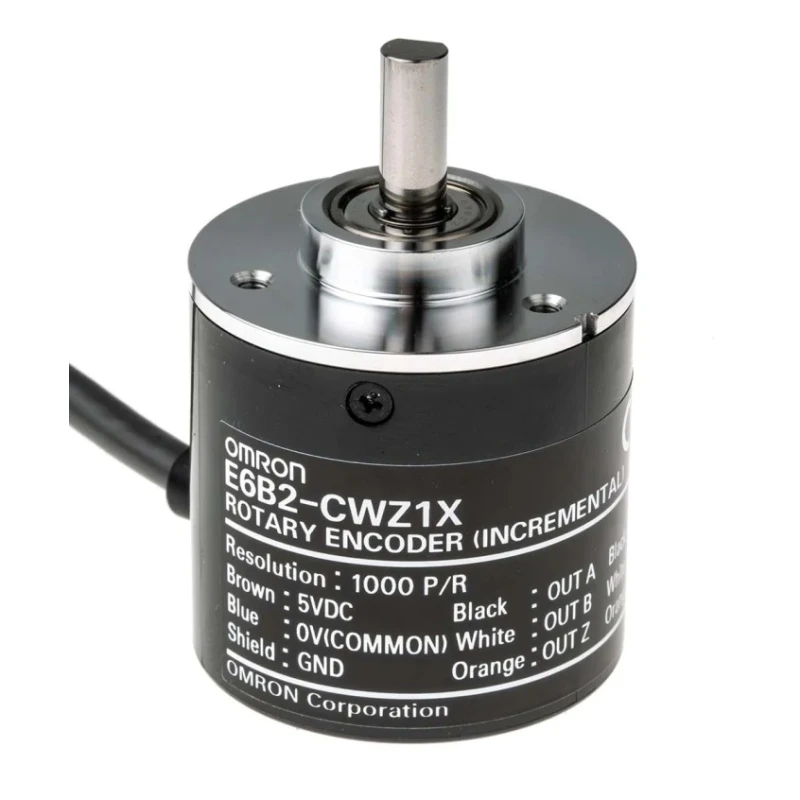 Omron E6B2 Series Incremental Encoder 5V DC, 1000 Pulses Per Revolution, Line Driver Output, Solid E6B2-CWZ1X 1000P/R 0.5M